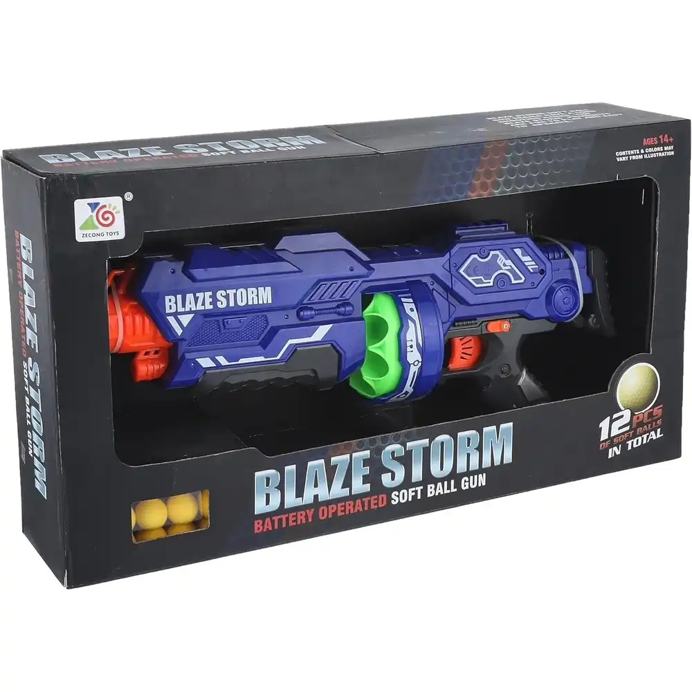 Blaze Storm Battery Operated Soft Bullet Gun 12 Soft Ball - ZC7116