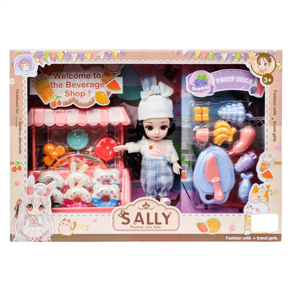 Sally Fashion Cute Baby with the Beverage Shop & Accessories - 68100