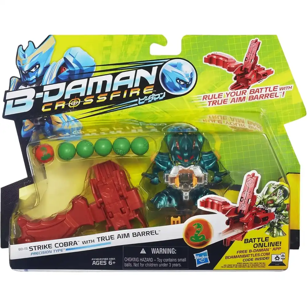 B-Daman Crossfire Strike Cobra Figure With True Aim Barrel - 4461