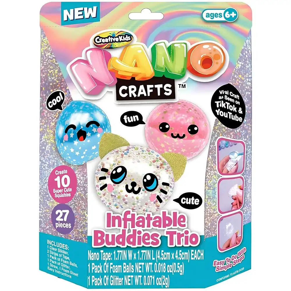 Creative Kids - Nano Crafts Inflatable Buddies Trio - 64832