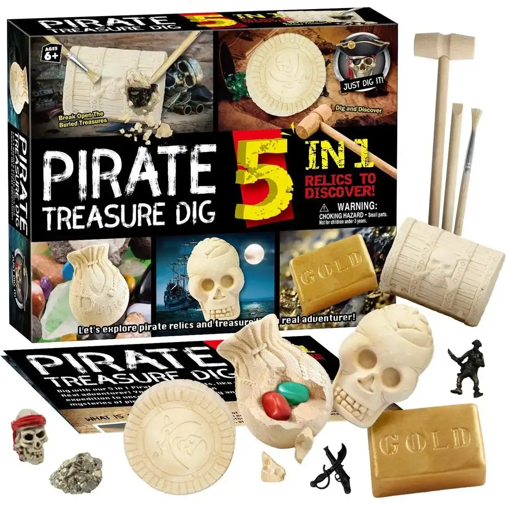 Eduman - Pirate Treasure Dig Kit 5 in 1 - D3135G