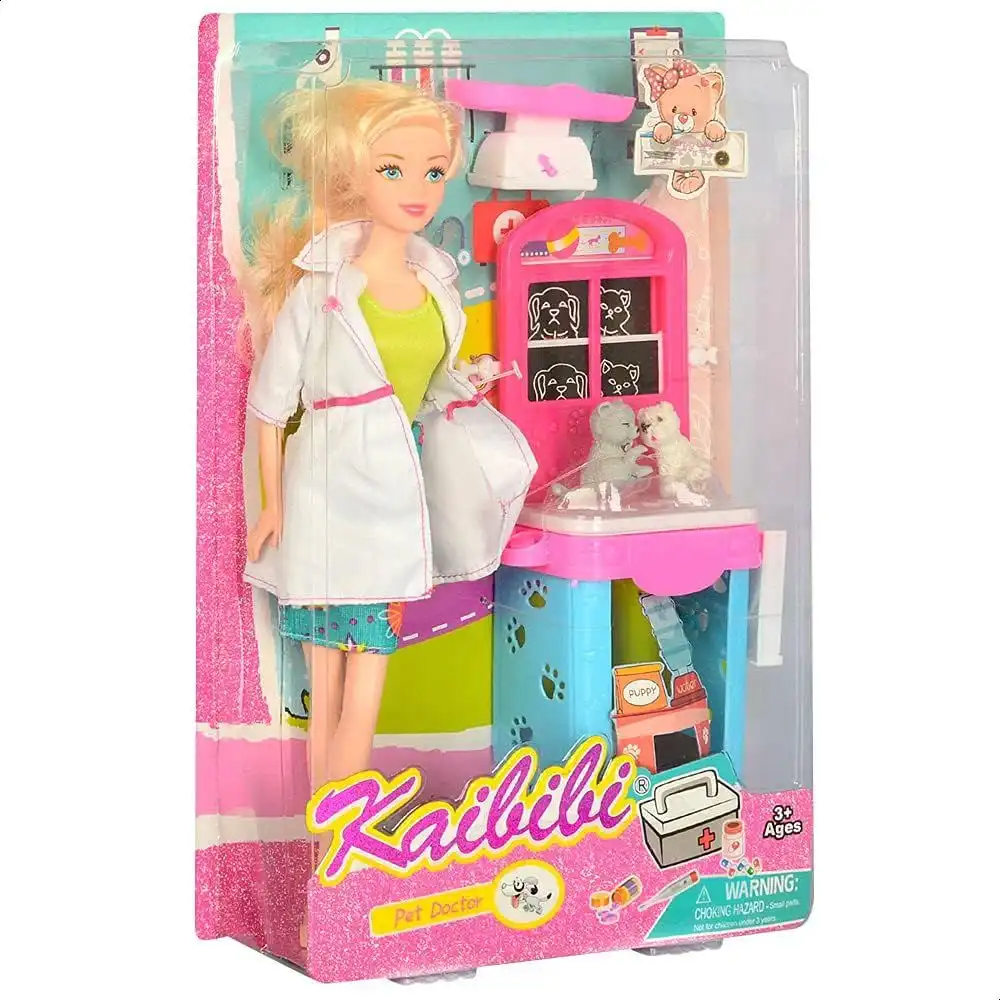 Kailili Doctor Doll in Pet Clinic with Green Top - BLD128