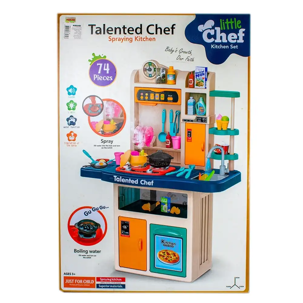 Little Chef - Talented Chef Spraying Kitchen Set 74 Pieces - 922-106