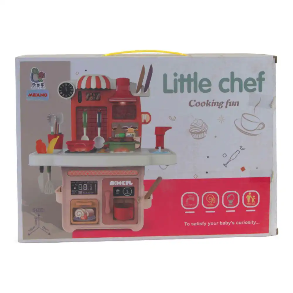 Kitchen with sound and light tools, small size, two colors - 20201