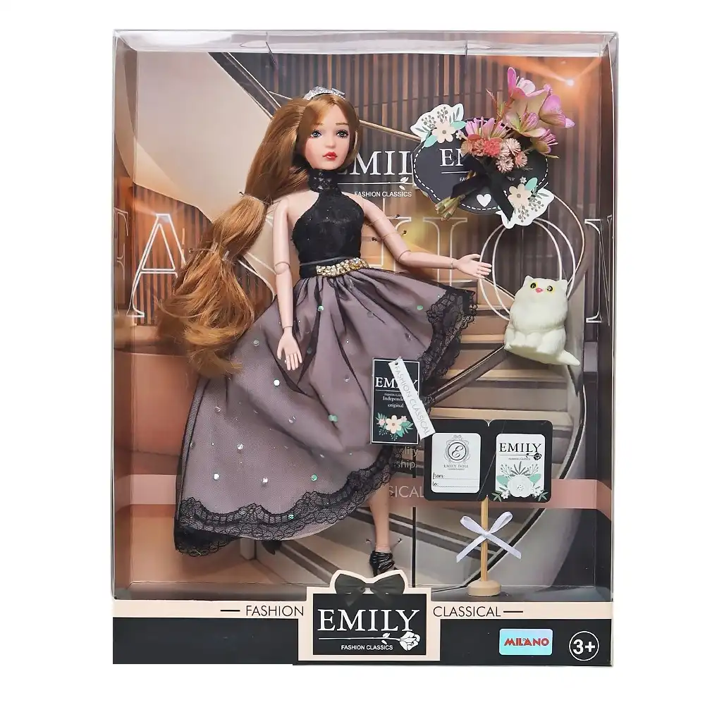 Emily Fashion Doll with Black Dress - QJ101D