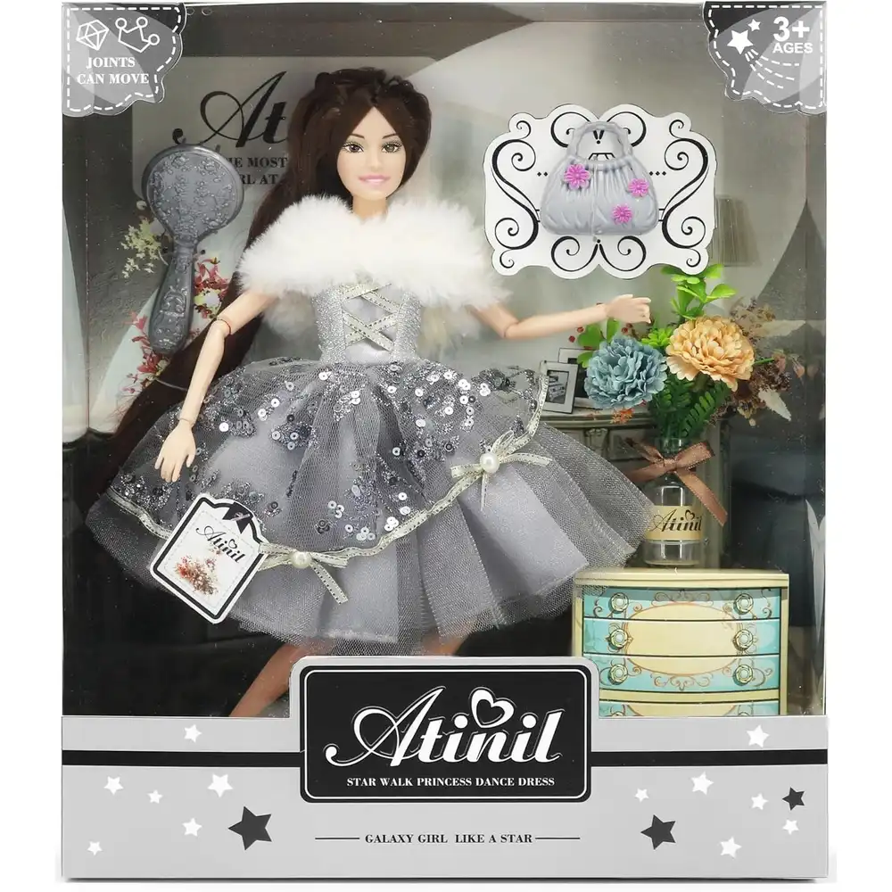 Atinil Princess With Gray Dress & Accessories - WX132-1