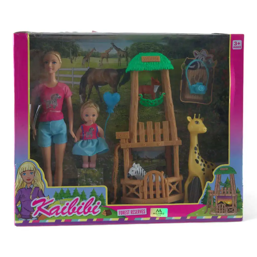 Kaibibi Doll Wild Life with Daughter and Animals - WG015