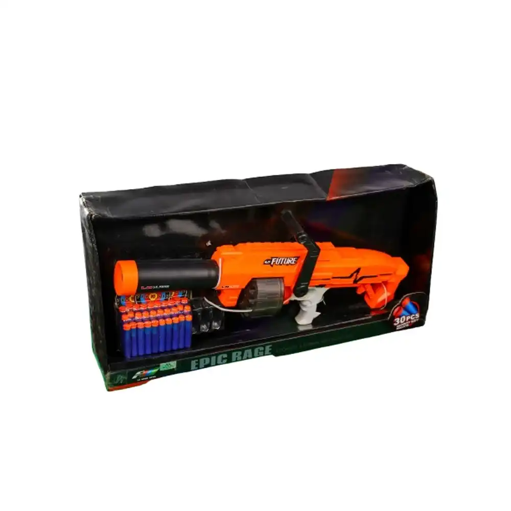 Epic Rage Future Automatic & Manual Soft Bullet Gun 30 Bullets - G10