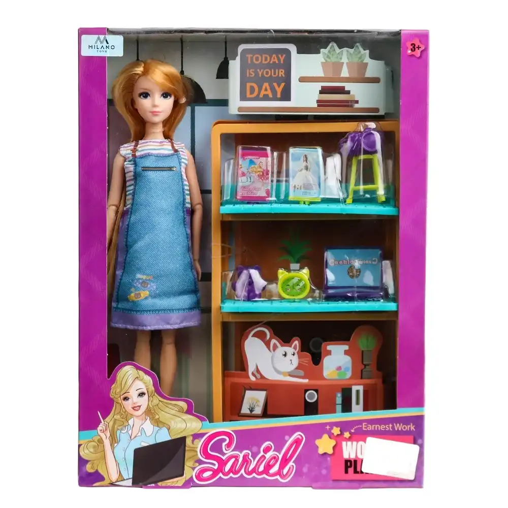Sariel Fashion Doll with Work Room & Accessories - 91031-D