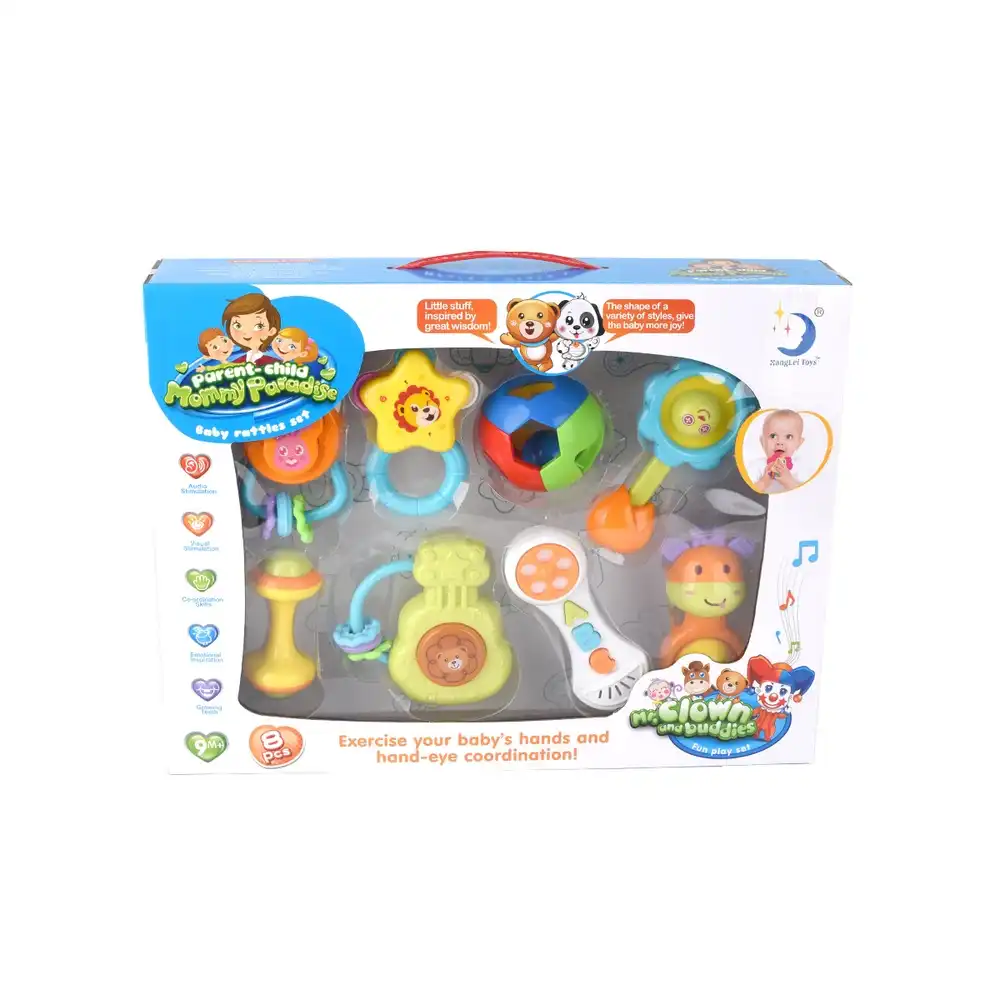 Parent Child Mommy Paradise Baby Rattles Set 8 Pieces - 209-11A9