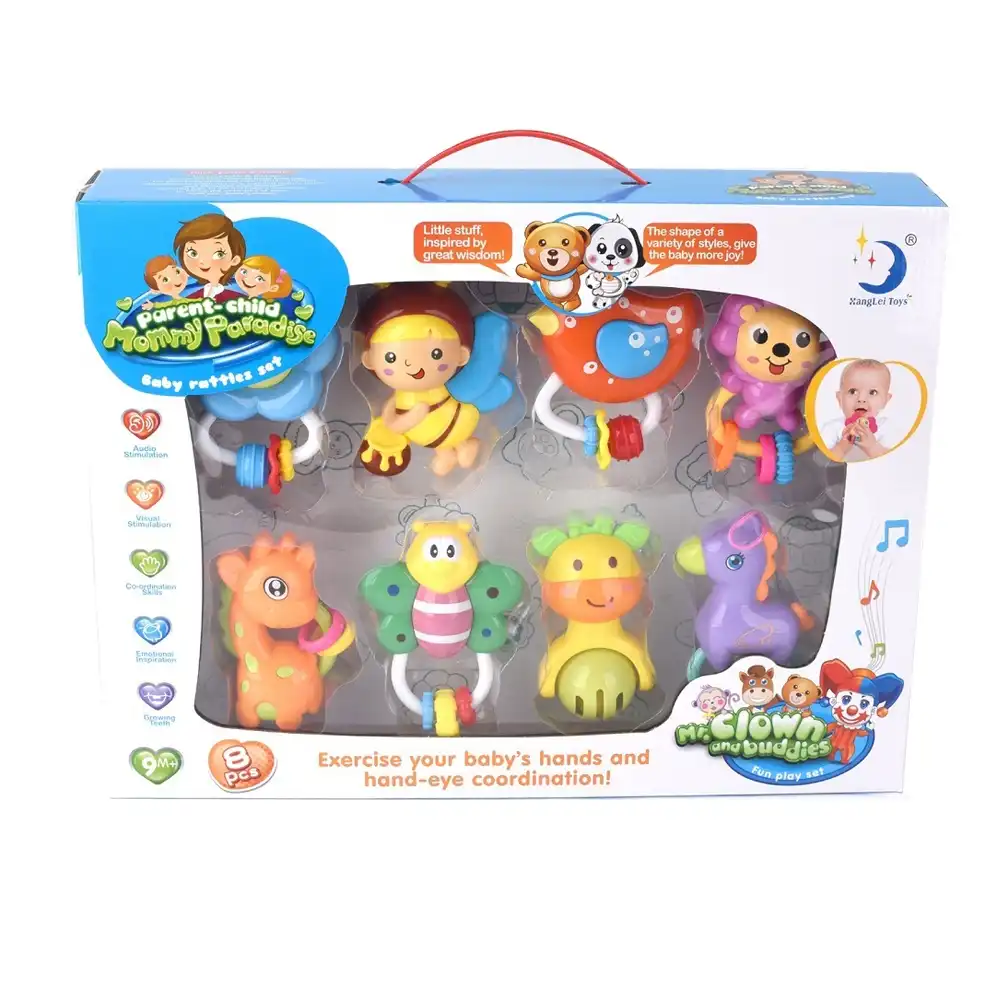 Parent Child Mommy Paradise Baby Rattles Set 8 Pieces - 209-11A10