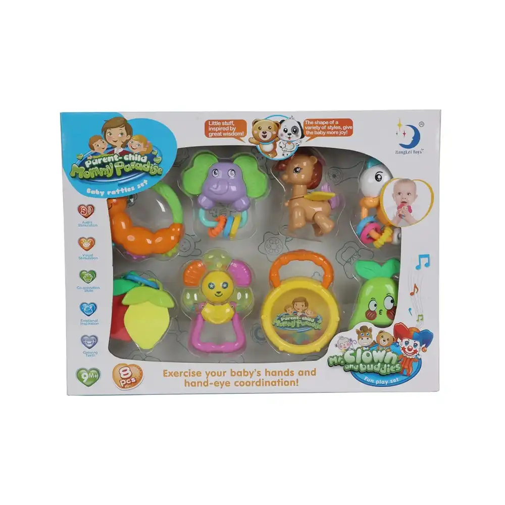 Parent Child Mommy Paradise Baby Rattles Set 8 Pieces - 209-11A8