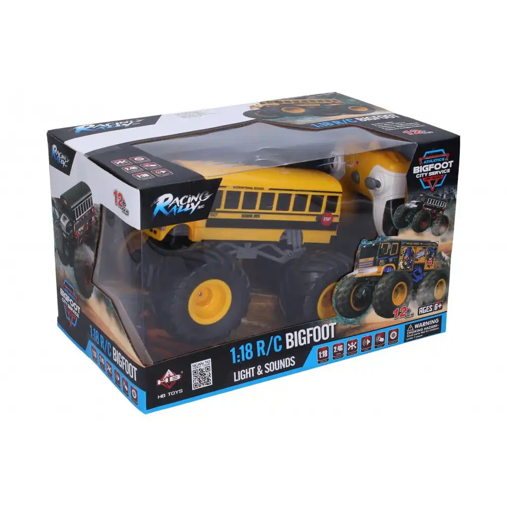 Racing Rally 1:18 Big Foot Monster Bus with Remote Control - DL18A03