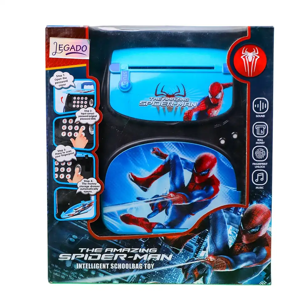 Spider Man Piggy Bank Intelligent School Bag with Fingerprint - WF-3008SM