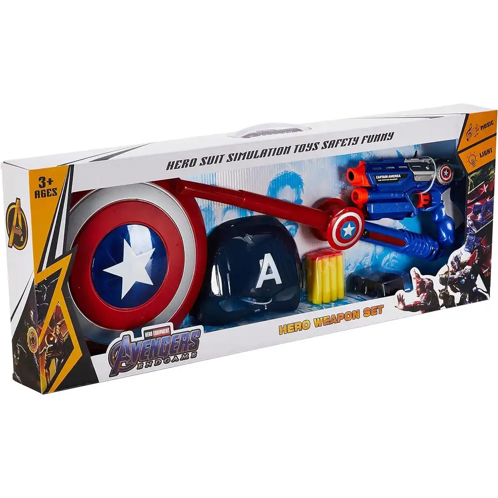 Avengers Captain America Hero Weapon Set with Mask and Shield