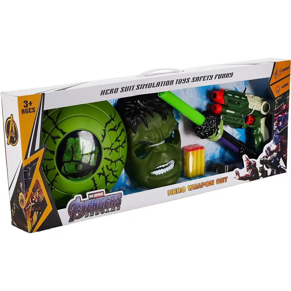 Avengers Hulk Hero Weapon Set with Mask and Shield - MYX089D