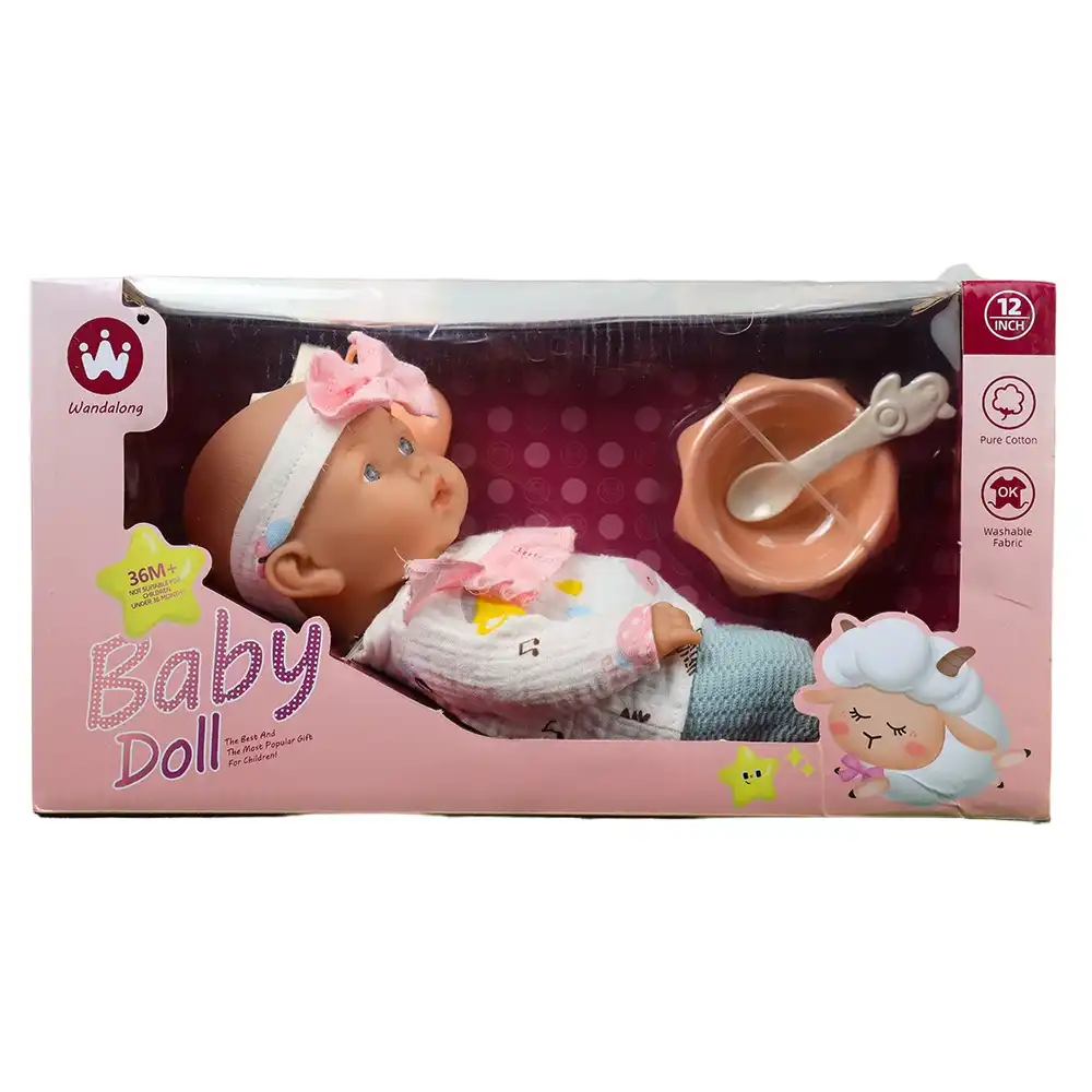 Wandalong 12 Inches Baby Doll With Accessories - W12T-04B