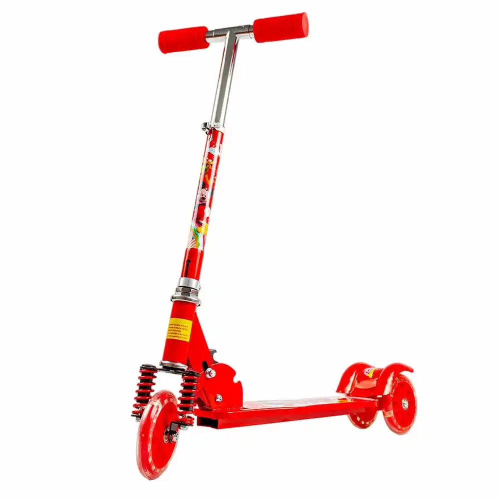 Foldable Metal 3B Wheels Red Scooter - 666
