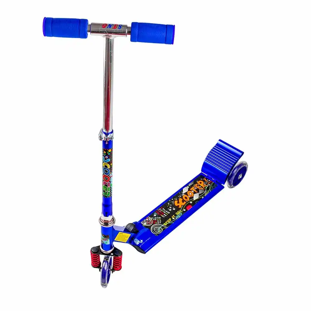 Foldable Aluminum 3B Wheels Blue Scooter - 232A