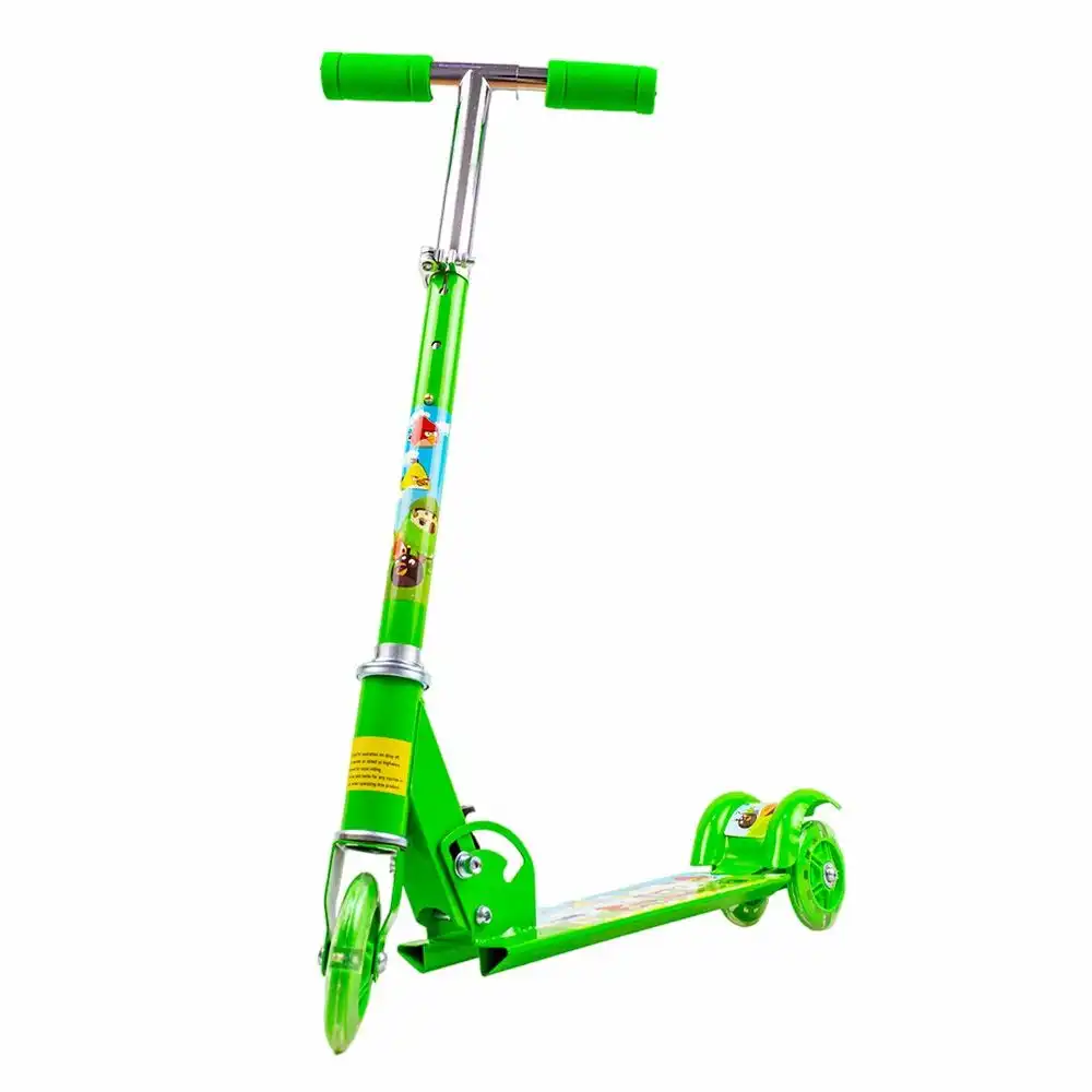 Foldable Metal 3B Wheels Green Scooter - 509