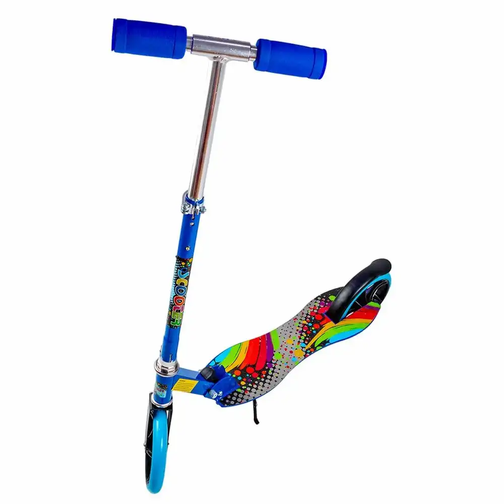 Foldable Aluminum Hand and Metal Body 3B Wheels Blue Fable Scooter - 672