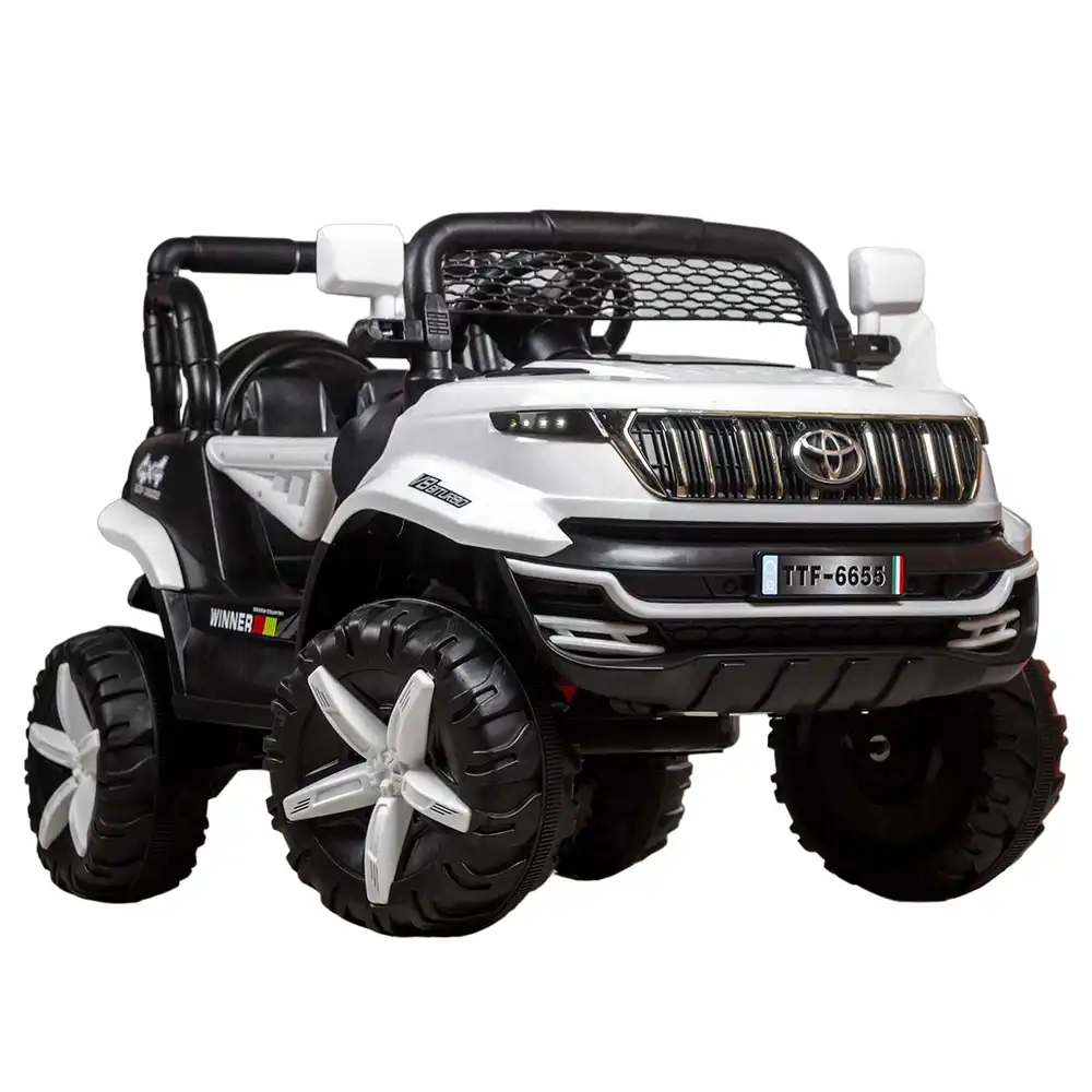 Eleanor Electric Rides-on Car for Kids with Remote Control - White - TTF-6655