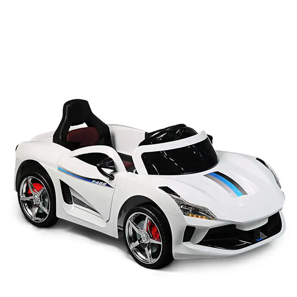 Zander Electric Ride-on Car for Kids with Remote Control - White - 7589