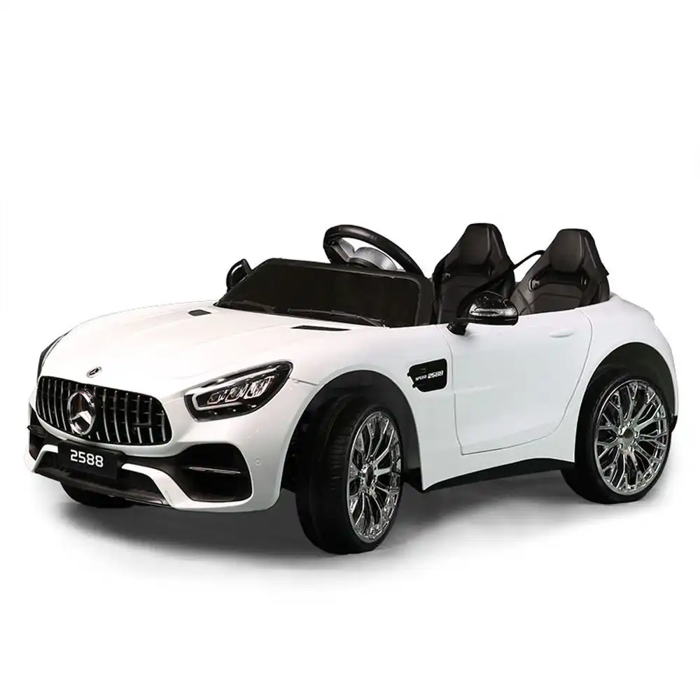 Mercedes Sport Electric Rides on Car for Kids with Remote Control - White - HM2588