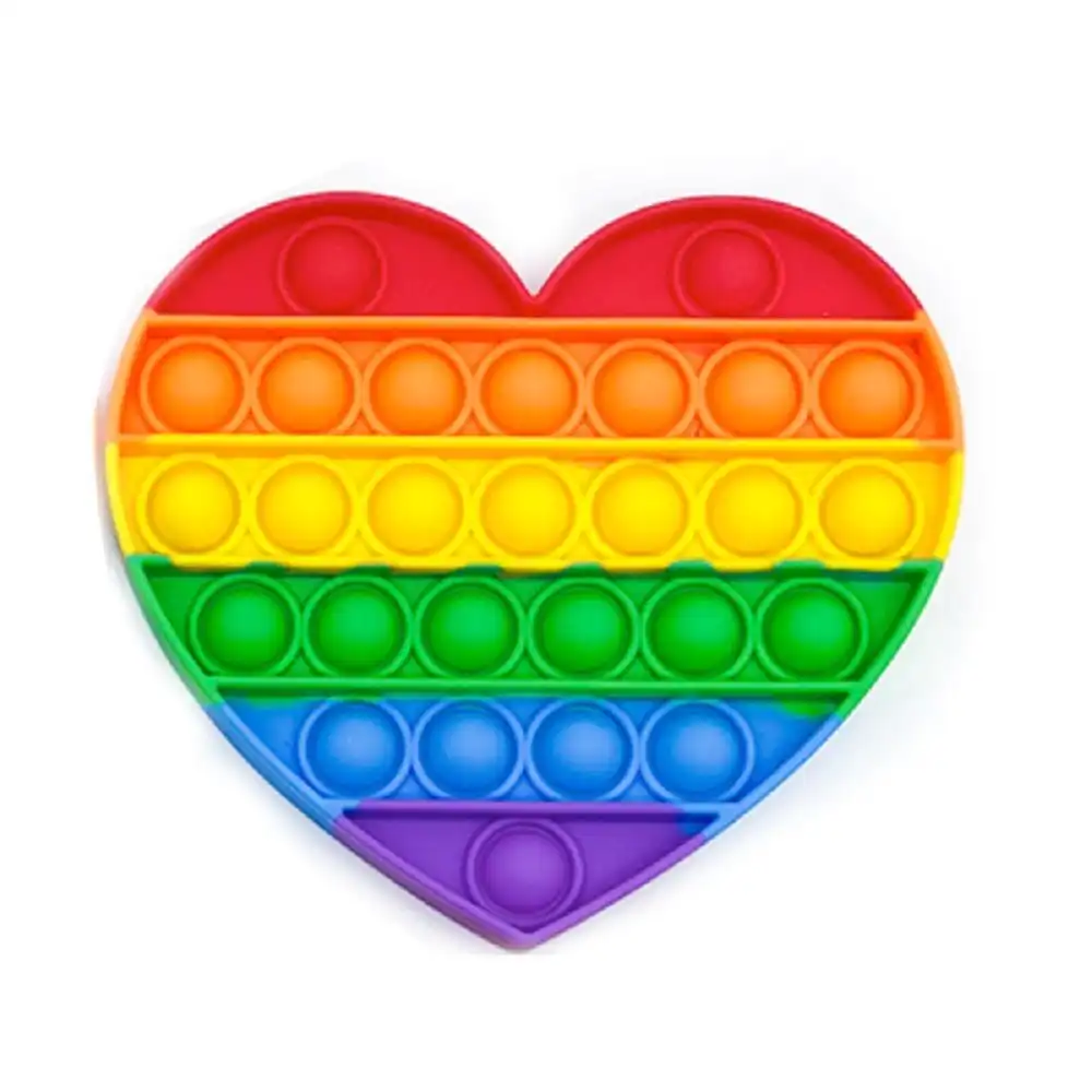 Pop It Fidget Rainbow Heart Shape - CD-03