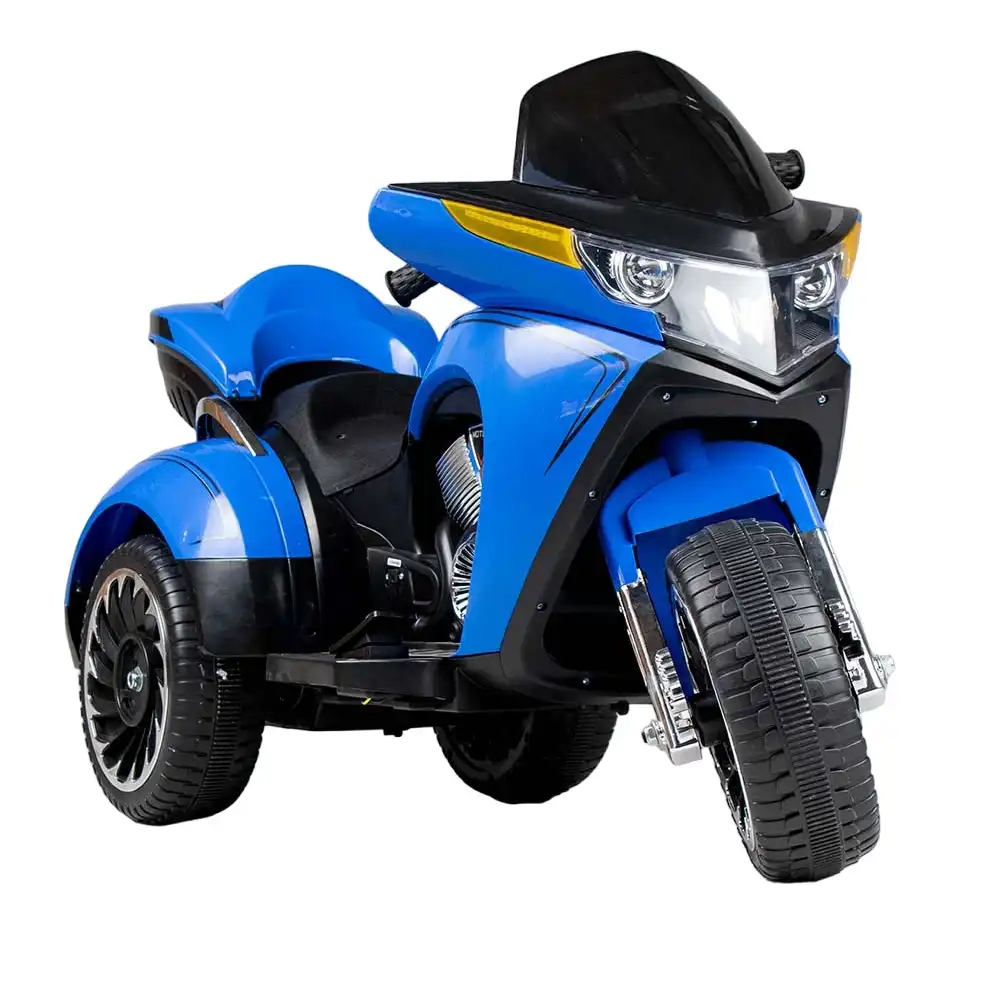 Super Motro Electric Rides-on Motorcycle for Kids - Blue - KP-1028
