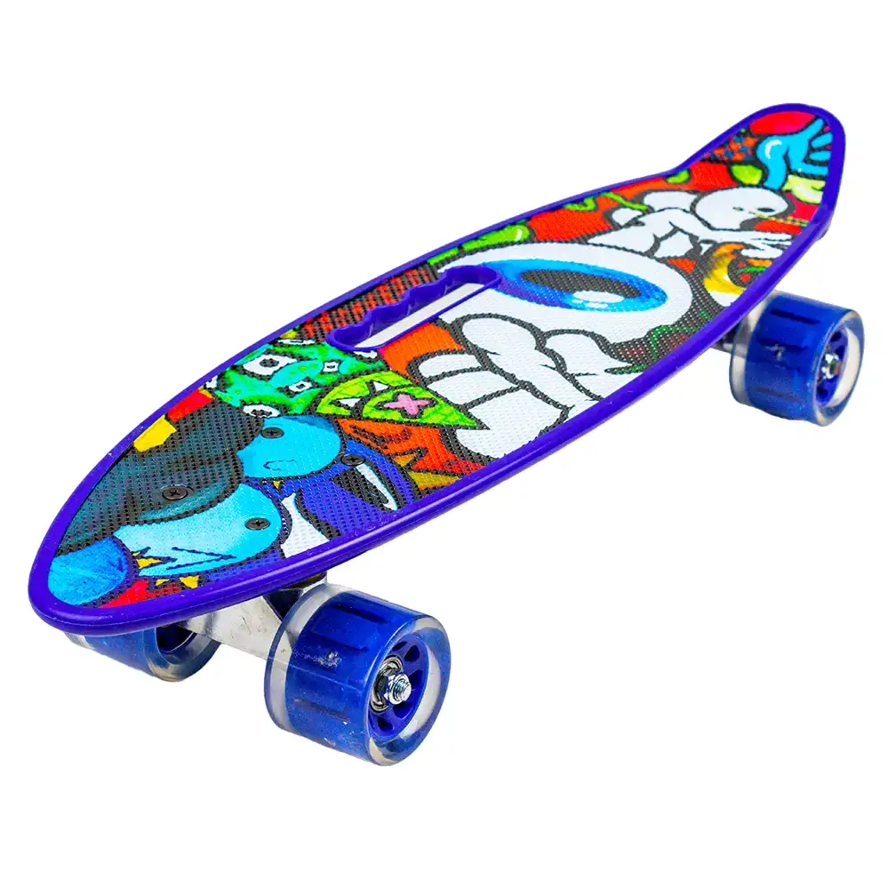 Colorful Mixed Shapes Eyes Skateboard - 212