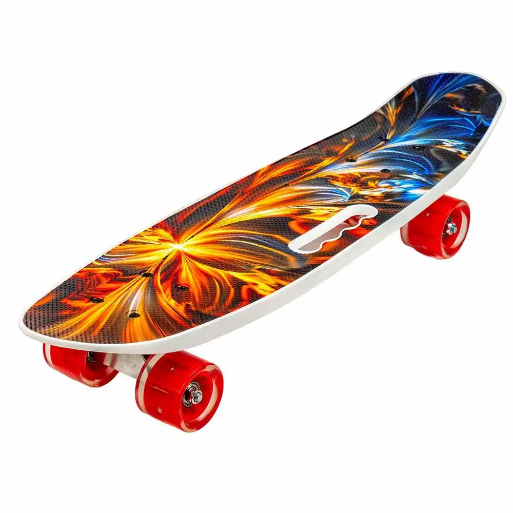 Colorful Mixed Shapes Red Skate Board - 213