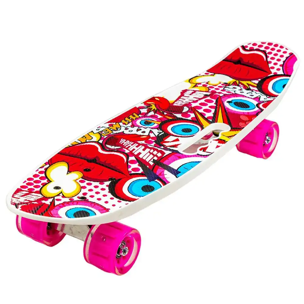Colorful Mixed Shapes Pink Skate Board - 213