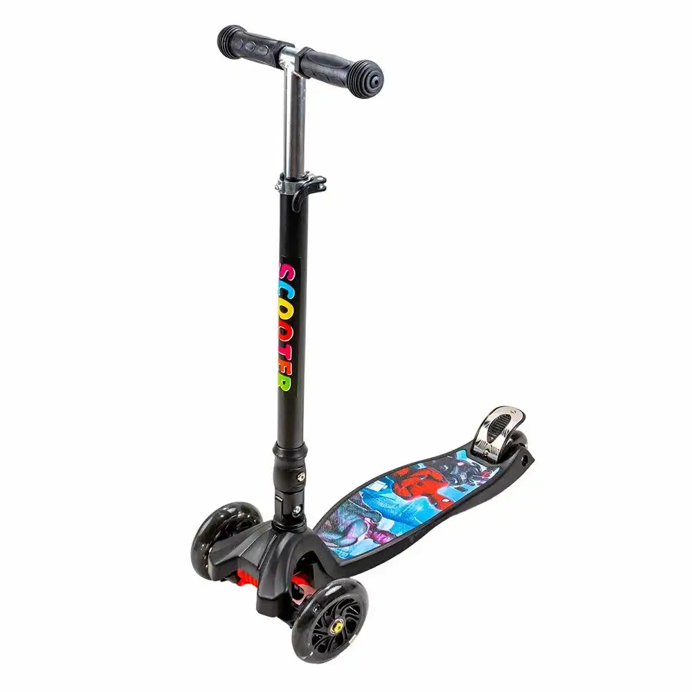 Foldable Light Wheels Black Scooter - 316A