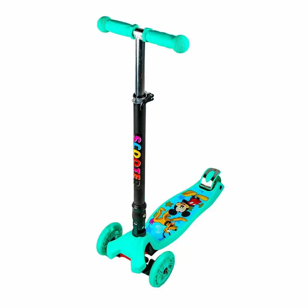 Foldable Light Wheels Green Scooter - 316A