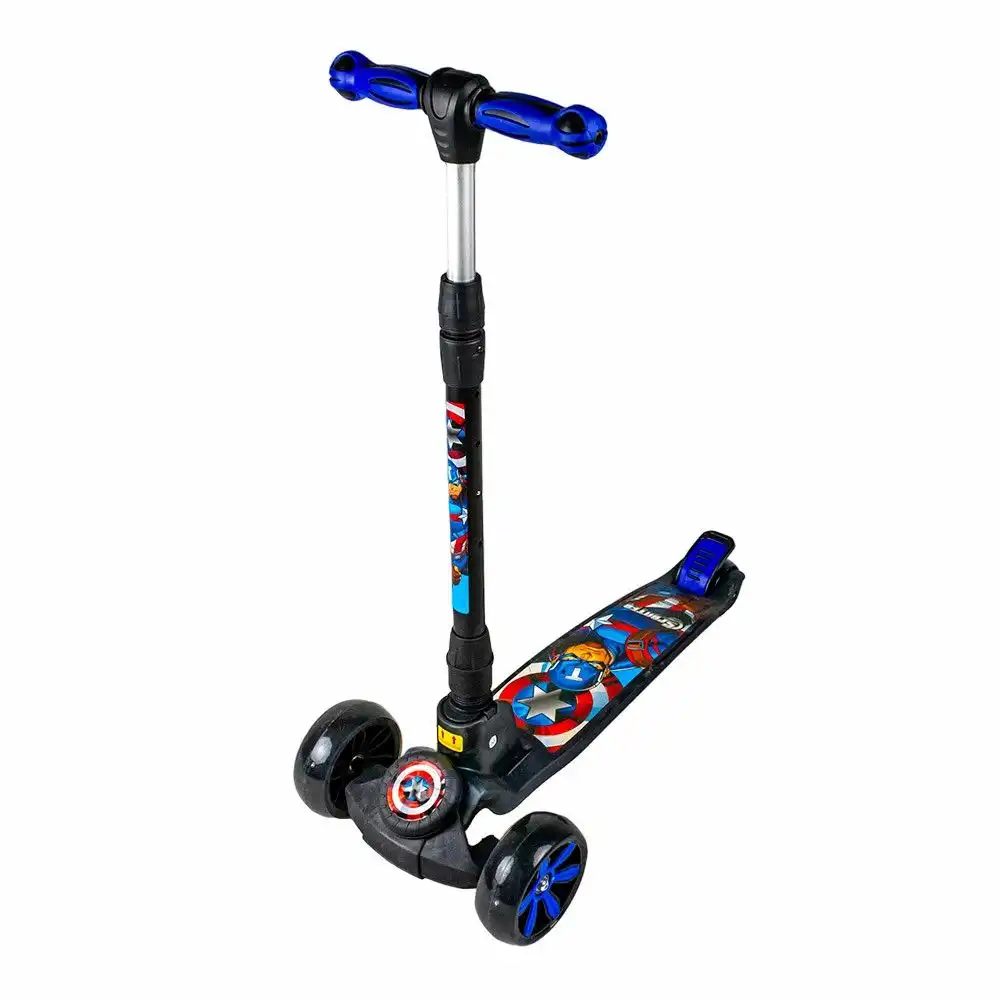 Foldable Light Wheels Blue Scooter - Q-918