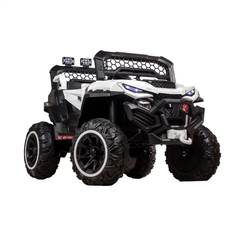 Guardian Electric Rides-on Car for Kids with Remote Control - White - DY-8888