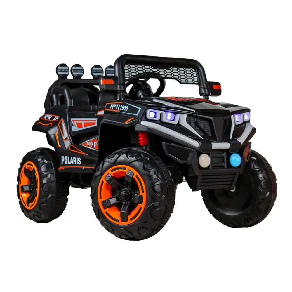 Lazy Bones Electric Rides-on Car for Kids with Remote Control - Black - YKL-999