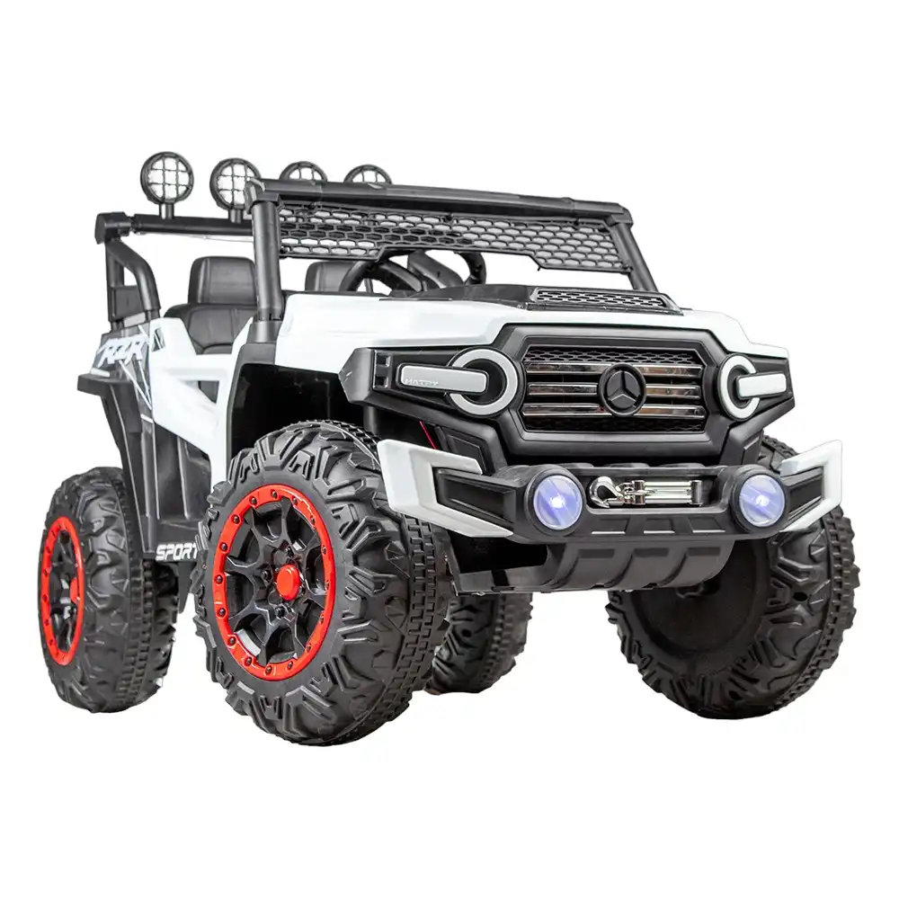 Devil Electric Ride-on Car for Kids with Remote Control - White - QWD-999