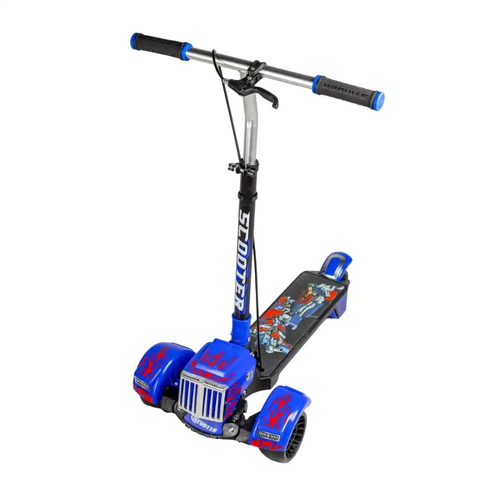 Fire Foldable Scooter with 2 Wheels - Blue - SK-106