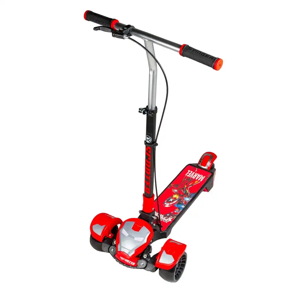 Super Hero Foldable Scooter with 2 Wheels - Red - SK-107