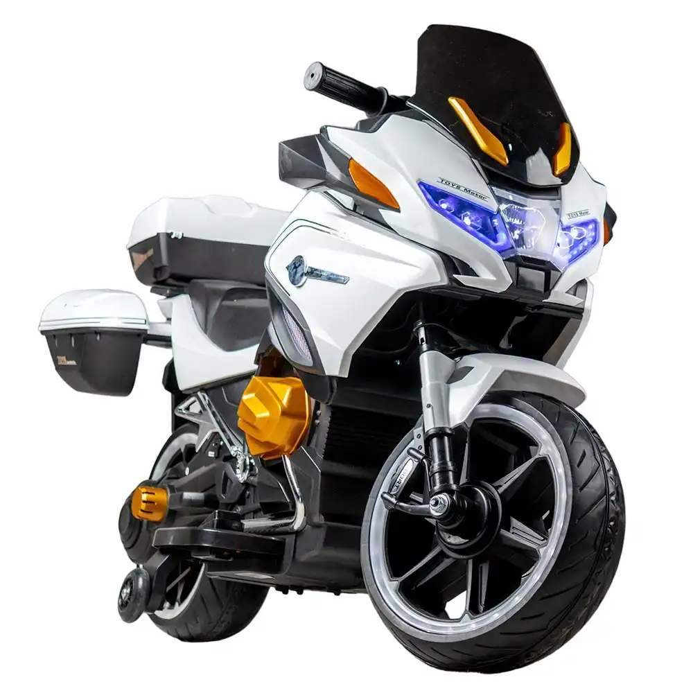 Venom Electric Ride-on Motorcycle For Kids - White - KP-1699