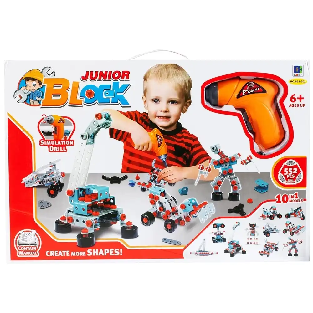 Junior Block Simulation Drill with 10 Models 552 Pieces - 661-302