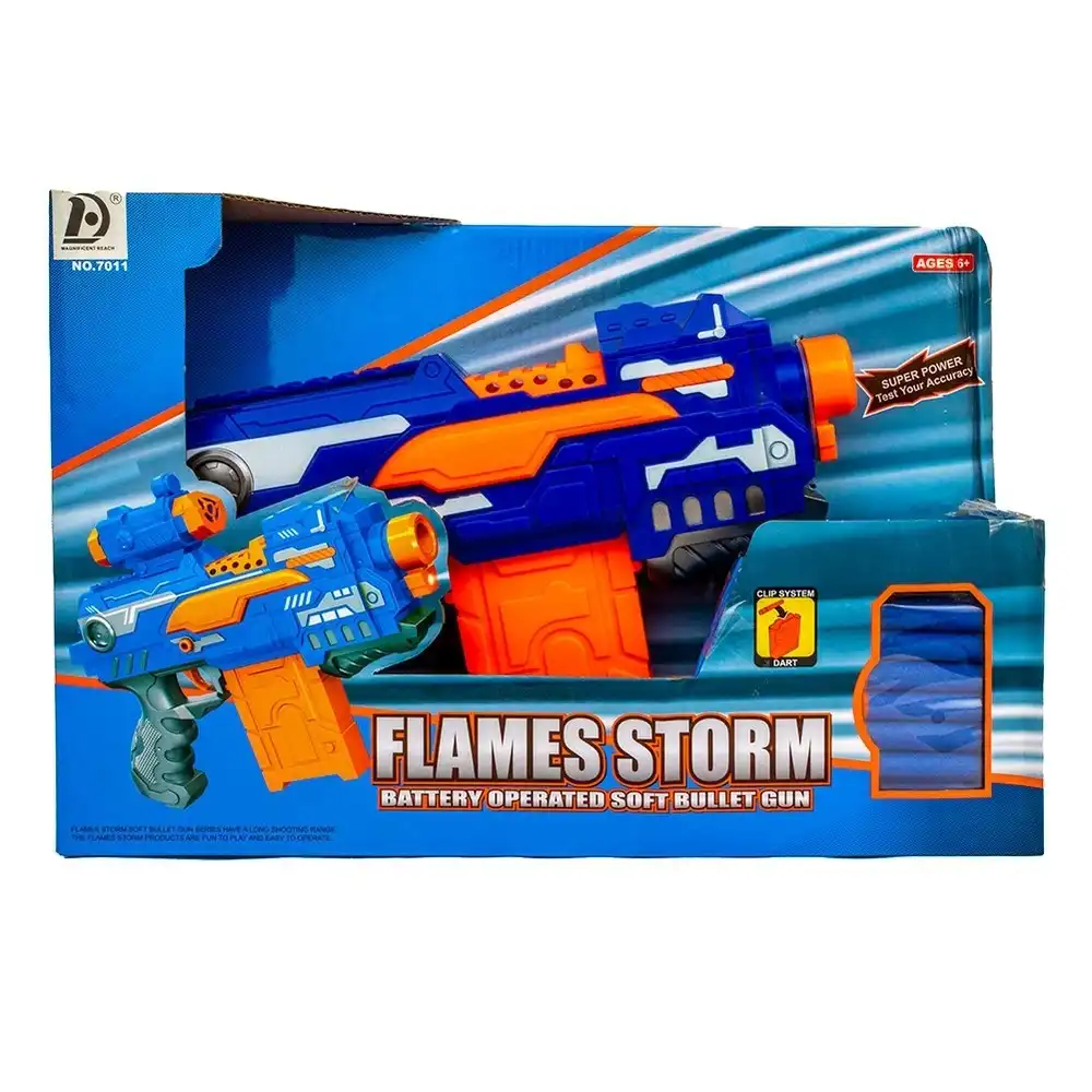 Flames Storm Operated Bullet Soft Gun - 7011