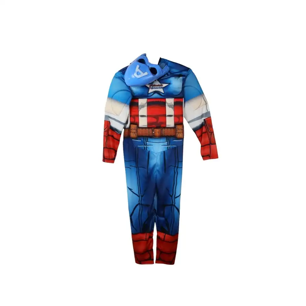 Captain America Superhero Cloths with Mask and Armor XS Size 2-3 Years - XS