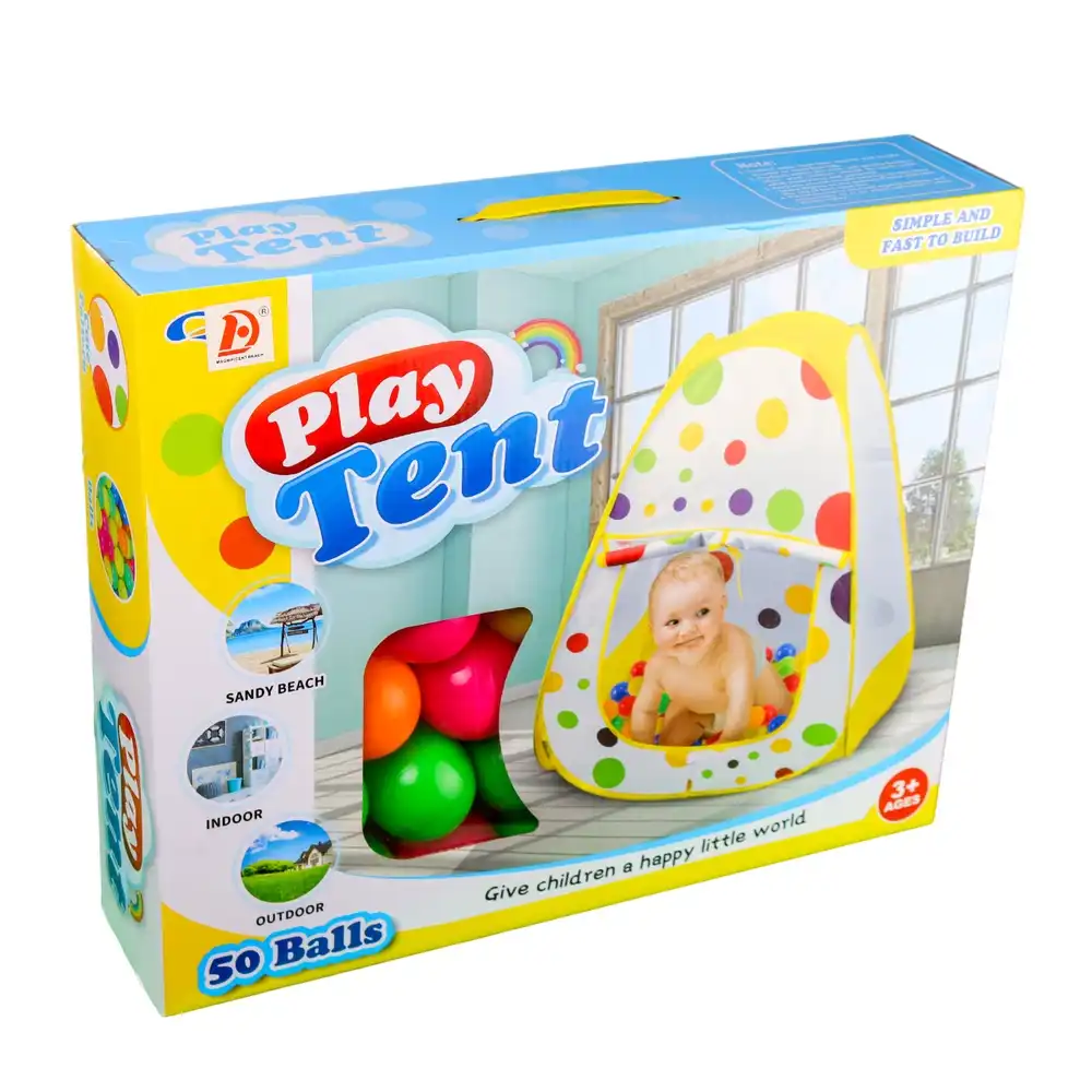 Triangular Play Tent for Kids 50 Balls - 508-302B
