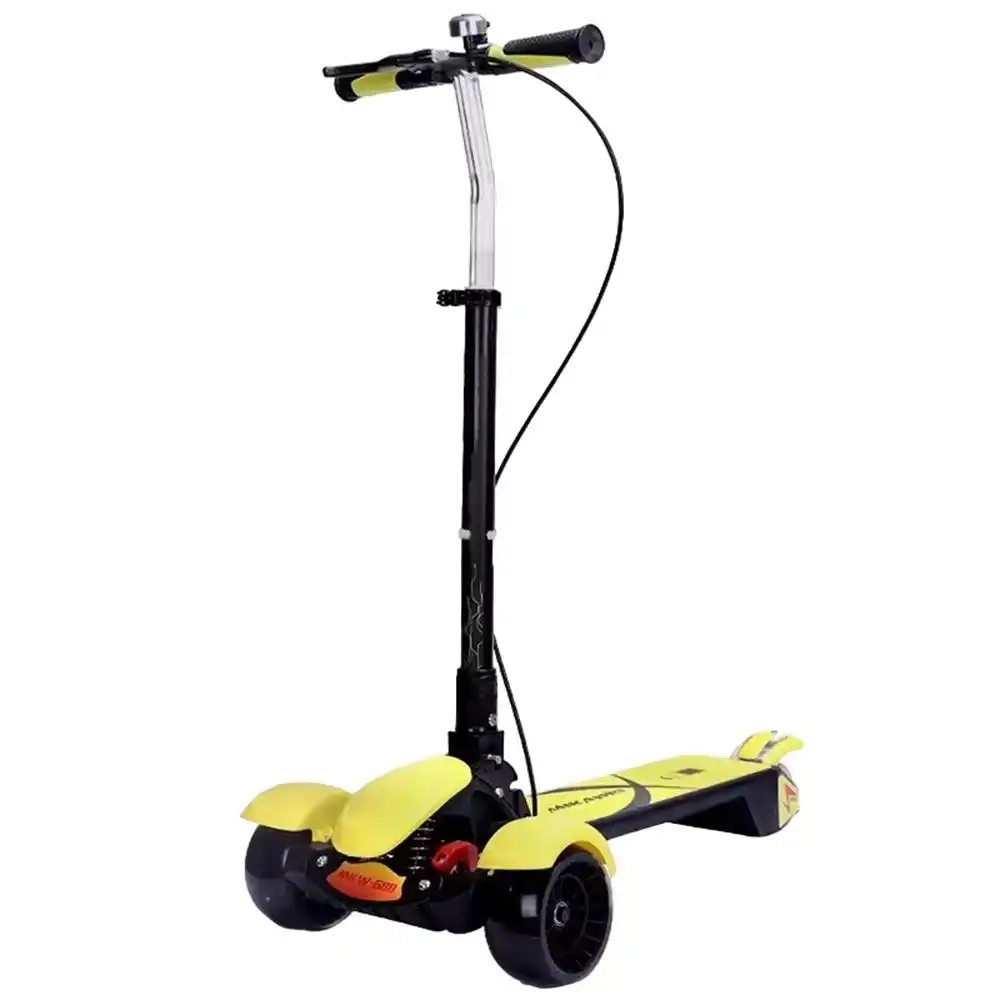 Foldable Scooter with Lightning Wheels - Yellow - 688
