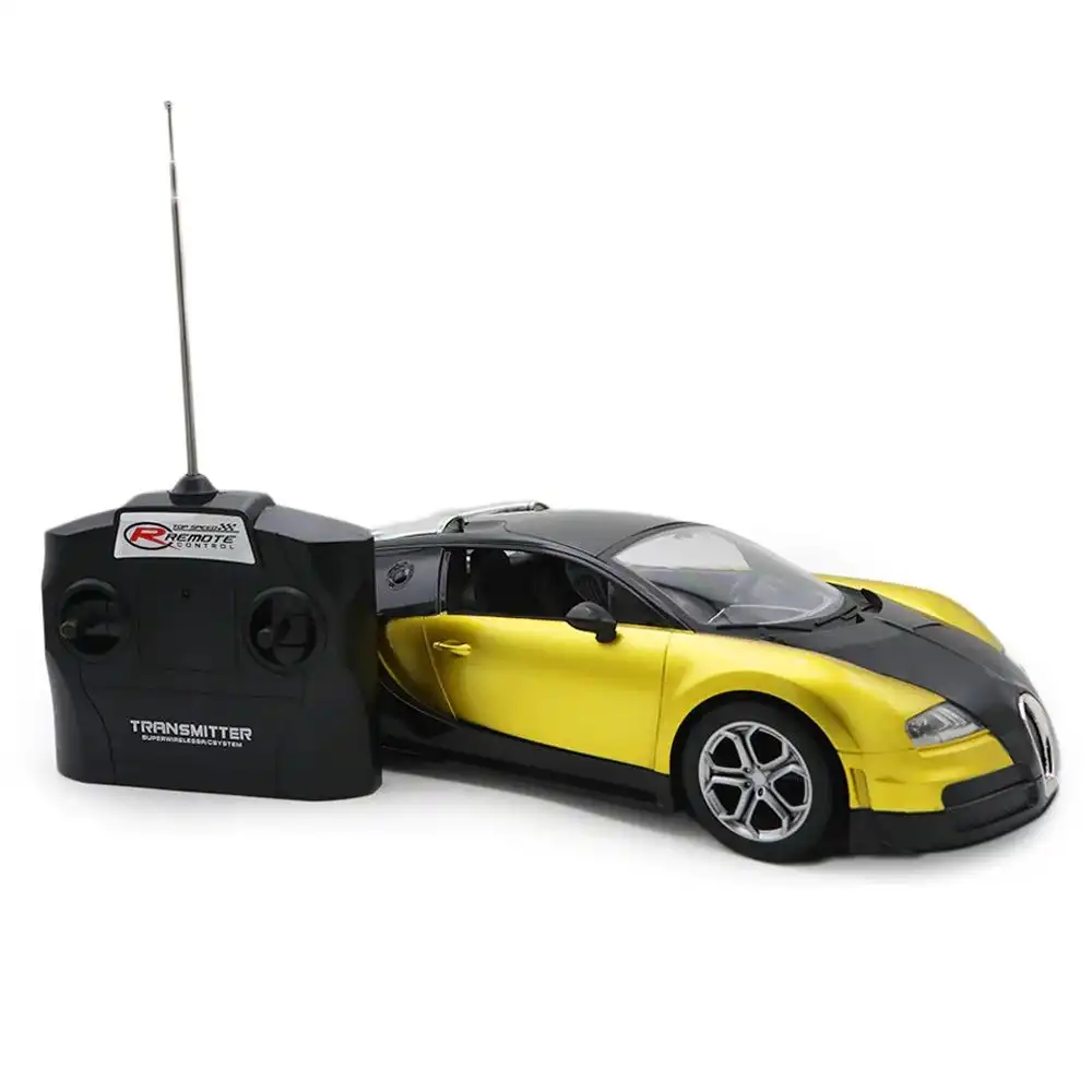 Bugatti Veyron Dpeed Car 1/12 with Remote Control - Yellow - G2030R