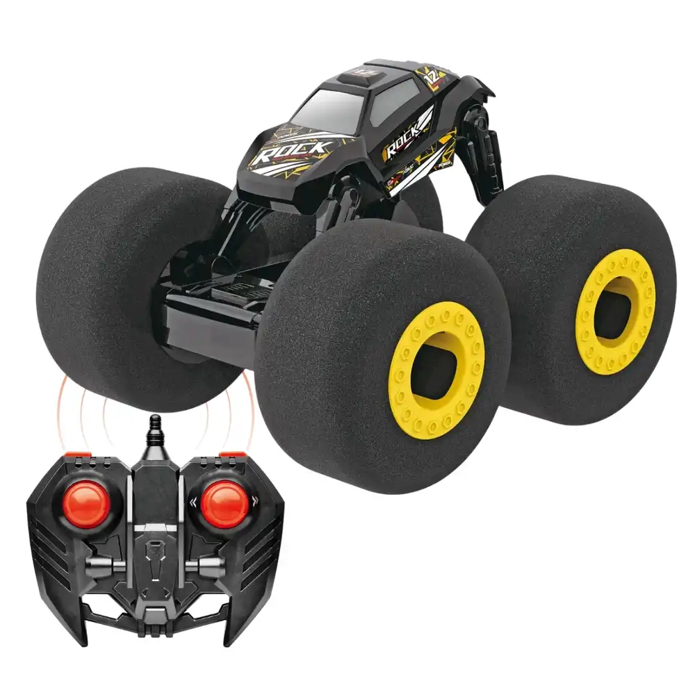 Stunt Monster Truck with Sponge Tires & Remote Control - Yellow - F03