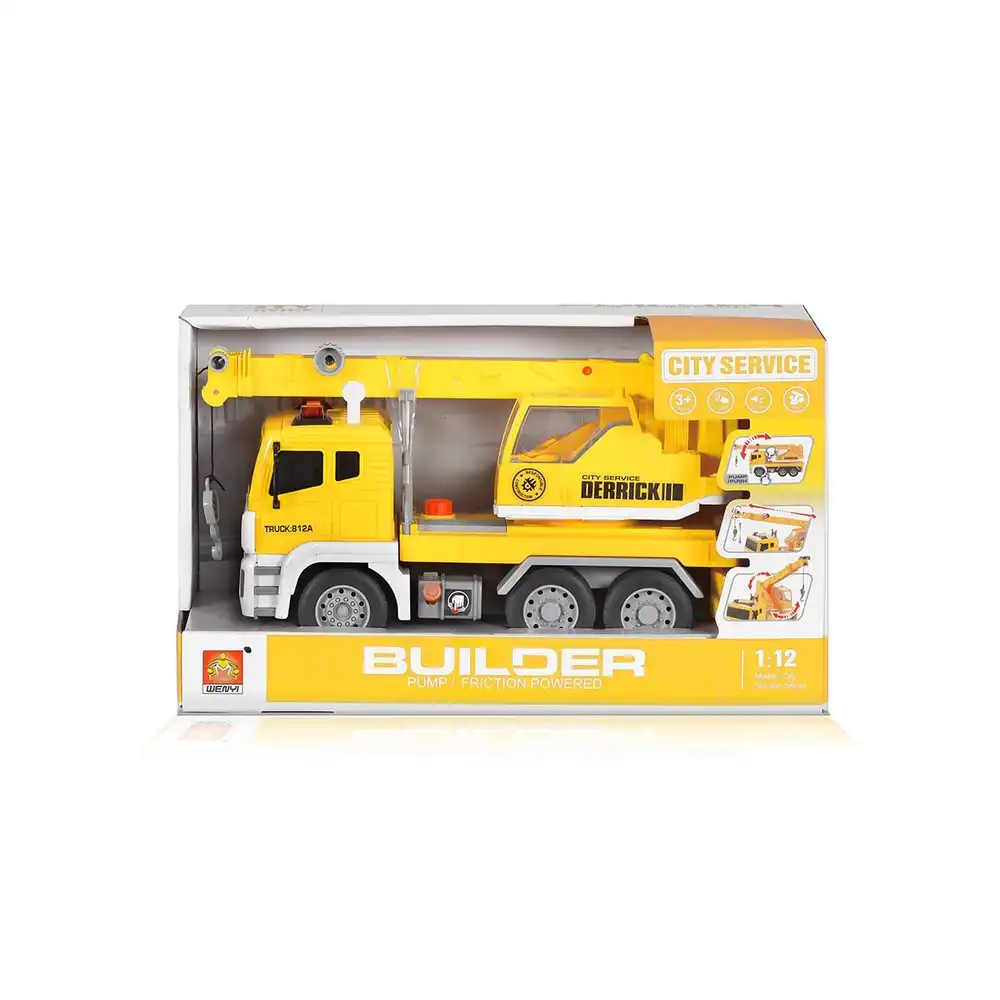 Friction Powered Pump Crane Truck 1:12 - WY812A